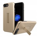 Wholesale Apple iPhone 8 Plus / 7 Plus Cabin Carbon Style Stand Case (Black)